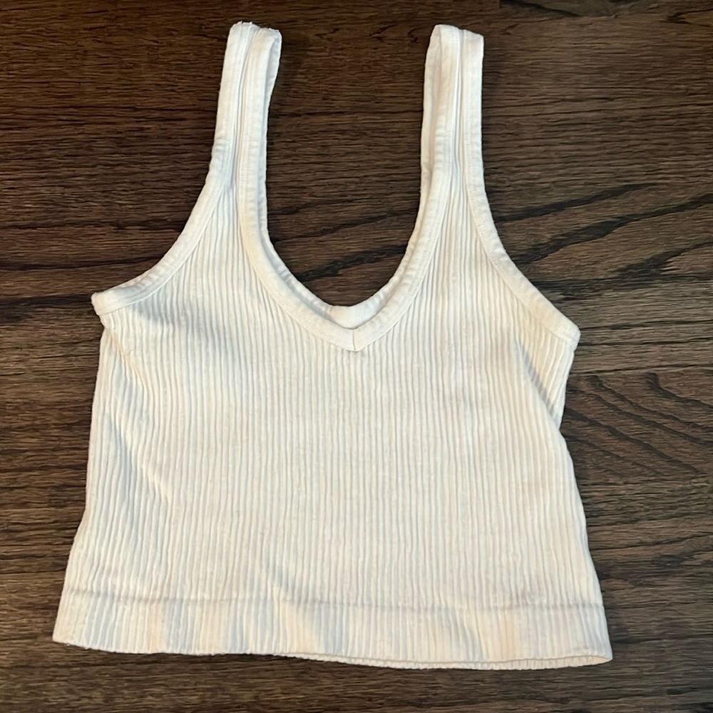 Urban Outfitters White Cropped Tank